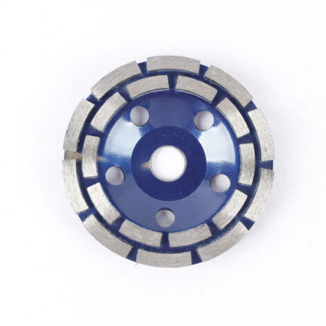 Diamond Grinding Disc, 115 x 22.2 mm Double Row Concrete Grinding Wheel, Universal Diamond Grinding Wheel for Sanding Concrete, Stone, Granite, Screed, Masonry, Universal Use (Blue) (1/4)