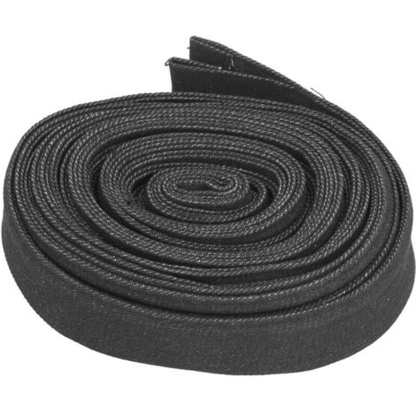 Abrasion-resistant and flame-retardant protective sleeve for welding cables.