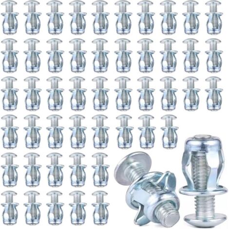 50 Pieces M6 Cavity Anchors, M6 x 25 Petal-Shaped Nuts, Expansion Anchors, Hollow Door Fixings, Sheet Metal Fixing Anchors, Suitable for Hollow Walls, Iron, and Metal (1/4)