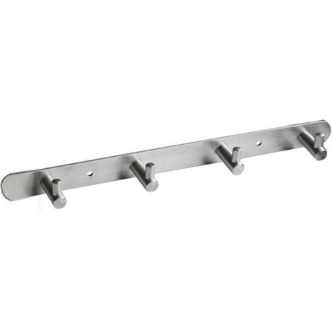 Elegant wall-mounted coat rack in V2A stainless steel, 4 hooks - Suitable for indoor and outdoor use