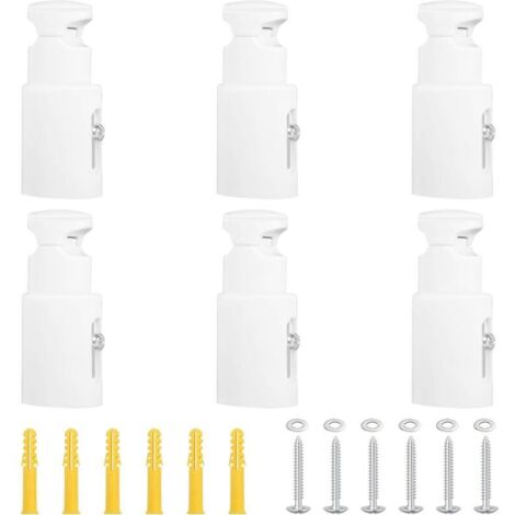 6-Piece Towel Rail Bracket Set, Cast Iron Radiator Bracket, Adjustable Distance Radiator Support, Suitable for Straight or Curved Bathroom Radiators (1/4)