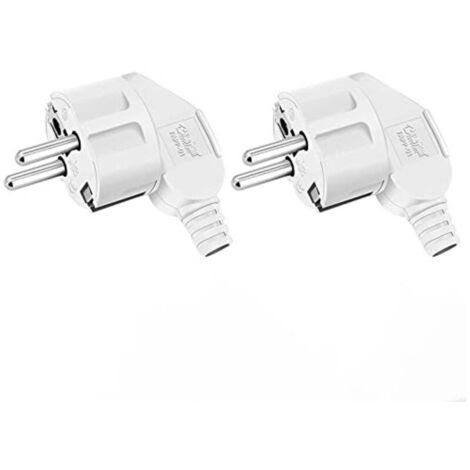 Protective plug, 2-piece connection kit, rubber plug, detachable European plug, plastic, 250 V (16 A), for 8 to 10 mm² cables, IP20, for indoor use. (1/4)