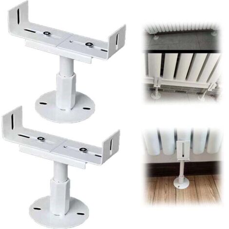Set of 2 Aluminum Radiator Brackets, Cast Iron Radiator Feet, Salt ...