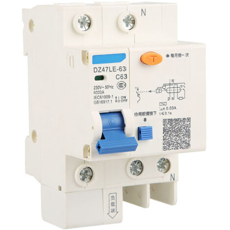 DZ47LE-63 1p N C63 Residual Current Circuit Breaker 230V 63A 30mA (1/4)