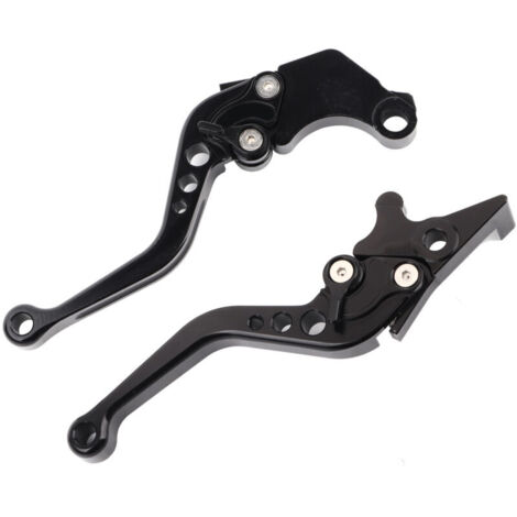 Heavy-duty, adjustable clutch and brake lever handle. 1 pair of CNC aluminum alloy replacement brake levers for Grom MSX125 - Black 2013-2018 motorcycle