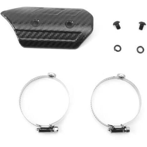 Universal Dry Carbon Fiber Exhaust Intermediate Pipe Heat Shield Kit Cover for Kawasaki.