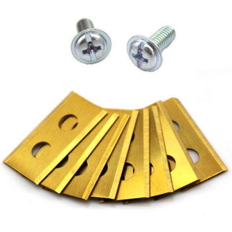 Pack of 45 replacement titanium blades for Worx Landroid robotic lawnmowers – Premium 1mm titanium blades and improved Dacromet screws. (1/4)