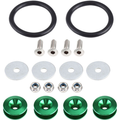 Quick Release Bumper Washer Aluminum Alloy Car Quick Release Bumper Washer 9 Colors Pack of 4 (GREEN). (1/4)