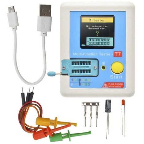 LCR-T7 Multifunctional TFT Transistor Tester with One-Touch Graphic Display and Auto Power-Off for Diodes, Triodes, Capacitors, Resistors, ESR Transistors, NPN, PNP, and MOSFETs (1/4)