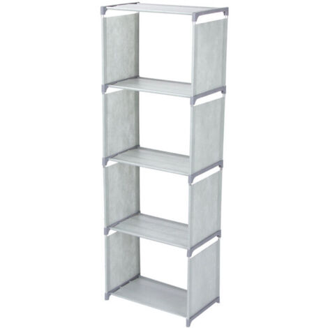 Freestanding bookcase, storage shelf, shelving unit, home organizer for living room, BedoomGrey color (1/4)