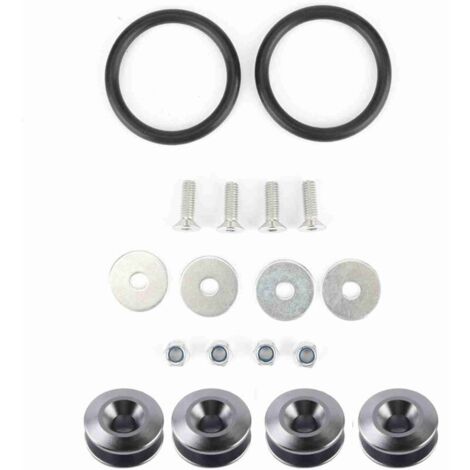 bumper washer, car/engine compartment bolt aluminum alloy bumper washer trim quick release fastener [grey]. (1/4)