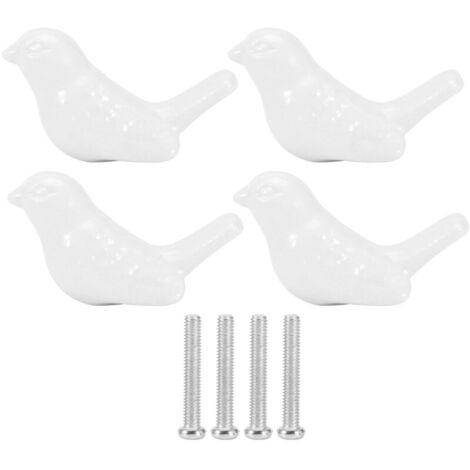 Hosie Ceramic Furniture Handles, Bird-Shaped Drawer Pulls, Furniture Knobs, Cabinet Drawers, Kitchen Cabinets (1/4)