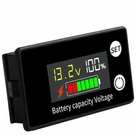 DC 8V-100V Battery Voltmeter, Capacity Indicator, Power Meter for 12V, 24V, and 48V Lithium-Ion Lead-Acid Batteries, LCD Display 6133A, 1 Piece (1/4)