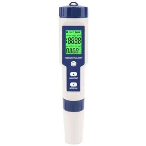 Swimming pool salinity tester, 5-in-1 digital seawater salinity tester, IP67 waterproof test kit (1/4)