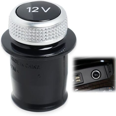 12V Universal Cigarette Lighter Cap, Car Power Outlet Plug to Prevent Electric Shock 4H0919311 8W0919311 for A3 A4 A6 A7 A8 Q3 Black (1/4)