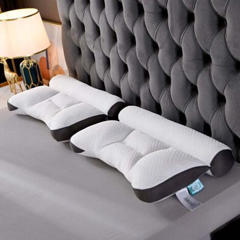 Ergonomic Sleep Apnea Pillow, Ergonomic Pillow Cushion, Cervical Sleep Apnea, Anti-Snoring and Sleep Apnea, Gray, 40x60cm, 1 pc (1/4)