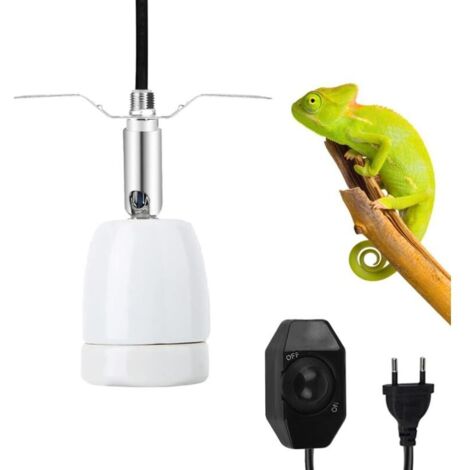 Turtle Heat Lamp, E27 Ceramic Terrarium Heat Lamp with 360° Rotating Switch, Land Tortoise Lamp, Reptile Heater for Turtles and Lizards (Bulb Not Included)
