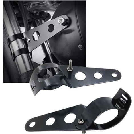 Universal motorcycle headlight bracket 38mm to 51mm, motorcycle headlight support, black clip (1/4)