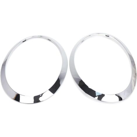 2PCS Headlight Trim Ring, Replacement for Mini F55 / F56 / F57 2014-2021, OEM 51137300631, 51137300632, 51712355791, 51712355798, Make Your Car Look Elegant and (Silver) (1/4)