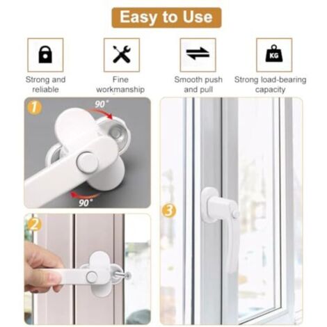 Metal Child Window Lock lockable window handles, window handles, child safety lock, childproof ...