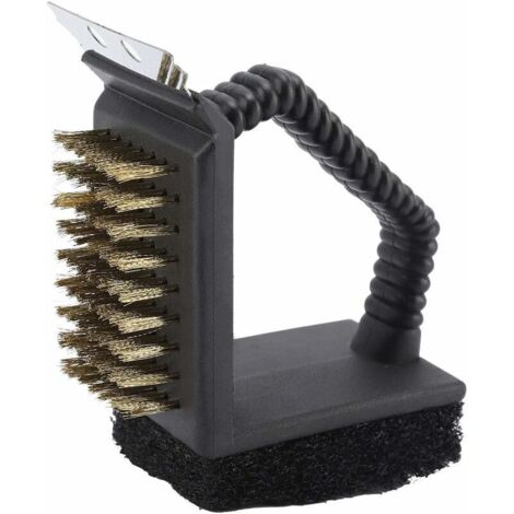 Barbecue Brush for Grill Cleaning - Durable 3-in-1 Multifunctional Stainless Steel Barbecue Cleaning Brush (1/4)