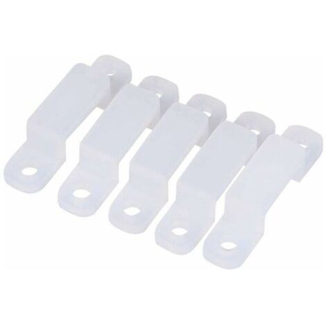 Light Strip Mounting Clip. 100 pieces 8/10/12mm Silicone Mounting Clip for Fixing 3528 5050 1210 RGB LED Light Strips (10mm)