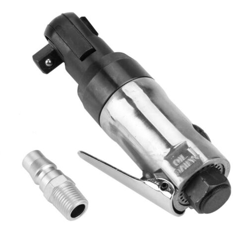300 rpm Square Drive Pneumatic Wrench, Straight Shank Pneumatic Ratchet Wrench for Machine Manufacturing and Automotive Industry (1/4") (1/4)
