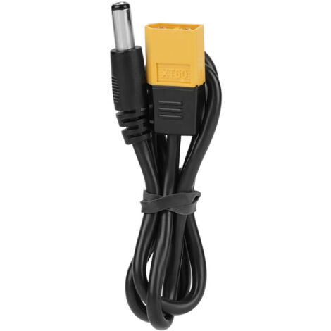 XT60 male bullet connector to 5.5 x 2.5 mm DC male power cable DC5525