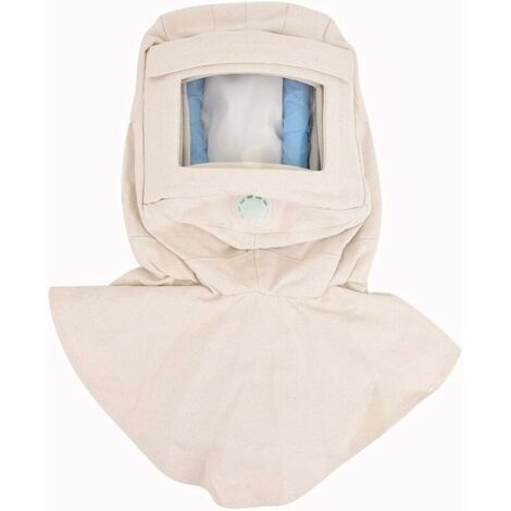 Sandblaster's hood, sandblaster's windshield/mask, dust protection mask (beige)