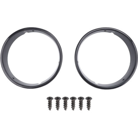 2pcs Headlight Cover Scratch Resistant Black Decorative Headlight Trim Cover for TJ 1997 to 2006 (1/4)