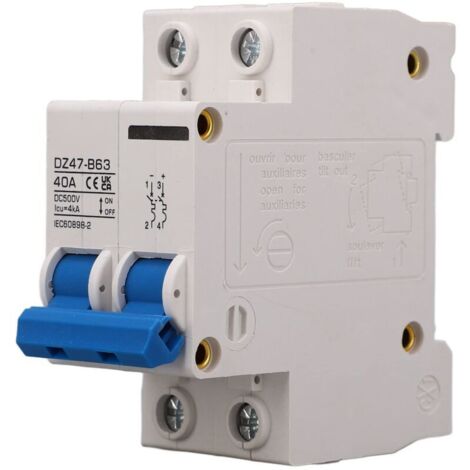 Miniature Rail Noise from Low Voltage DC Circuit Breaker mounted for Solar Photovoltaic System