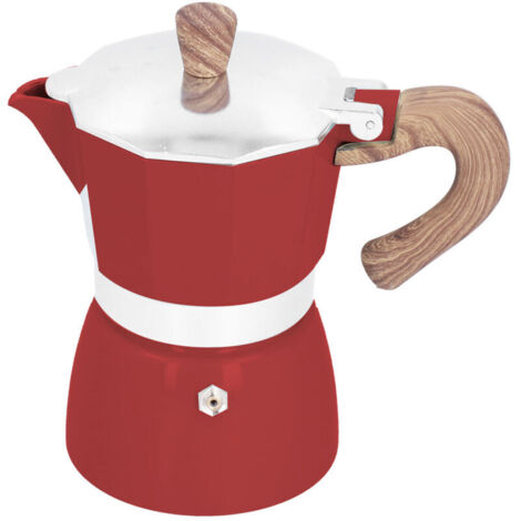 Practical Aluminum Coffee Maker, Octagonal Moka Pot, Two-Layer Structure for Filtering Coffee, Lightweight and (5)
