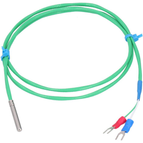 Thermocouple Probe, Super Soft Silicone, Temperature Measuring Line, 0-200°C, Green, 4x30mm (2 meters)