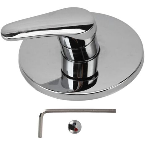 Wall-mounted hot and cold water faucet with decorative cover, high-quality materials, high flow rate, fashionable and simple design, easy-to-install wall-mounted mixer tap. (1/4)