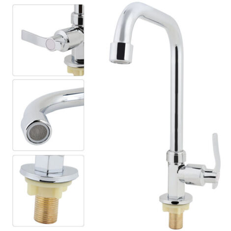 G1/2" Brushed Alloy Cold Water Kitchen Faucet Kitchen Sink Faucets (1/4)