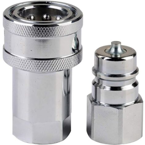 (1/2") Hydraulic coupler, quick-disconnect male hydraulic coupler, quick-release hydraulic coupling