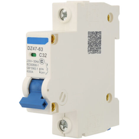 230Vac Dz47 63 1 Pole Miniature Circuit Breaker, Miniature Circuit Breaker Dz47 63 Ac230V Dz47 63 Circuit Breaker Switch (32A). (1/4)