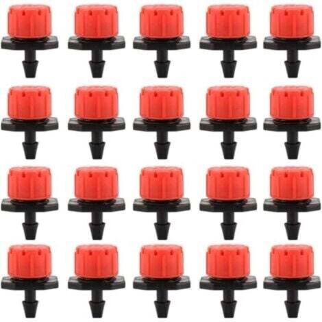 Pack of 100 drip irrigation drippers, garden watering nozzles, 360° adjustable automatic watering for plants, greenhouses, lawns, DIY (1/4)