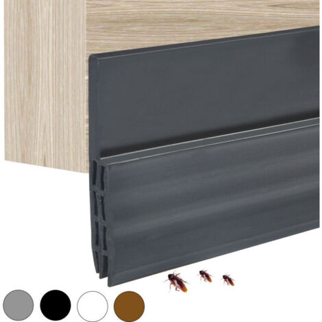 Self-adhesive door seal strip, cold protection, 100 cm, for interior doors, waterproof and soundproof (1/4)