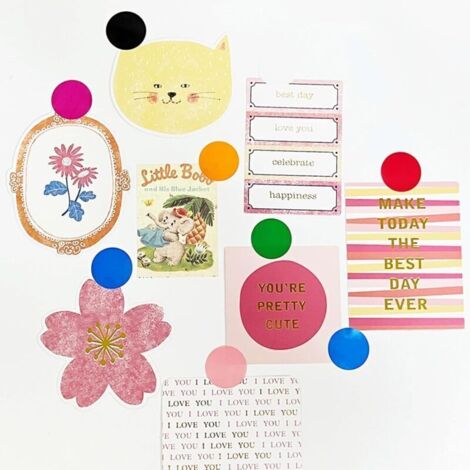 Simple Multicolor Sticker Multicolor Round Stickers, 4 Rolls (Red, Yellow, Green, Blue ...