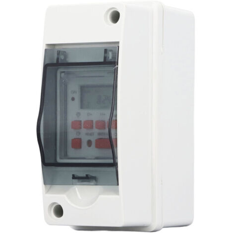 Digital Timer, Waterproof Housing with Built-in Battery, Wide Temperature Range, for Pool Pump, Heater, Filtration System