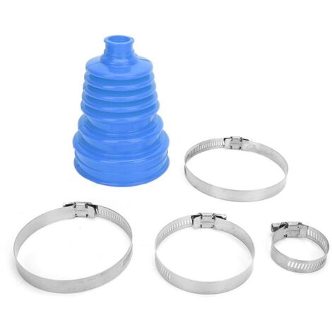 CV Jump Starter Clamp, Easy Installation, Silicone Dust Cover for Universal Vehicles, Blue, 1 Dust Cover, 4 Clamps (BLUE). (1/4)