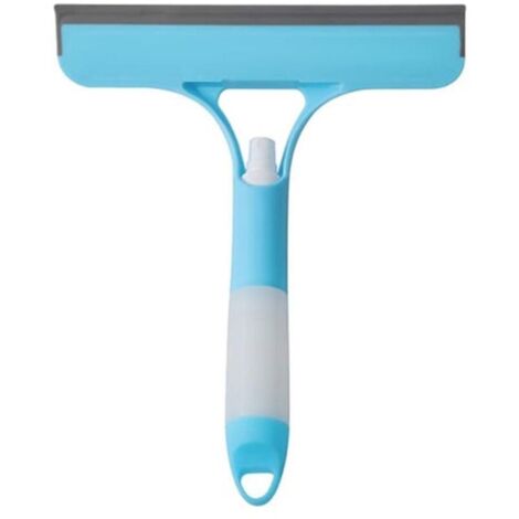 Double-sided water spray glass scraper for home use, multifunctional glass cleaner, bathroom cleaner, machine cleaner compatible with household laundry (blue) (1/4)