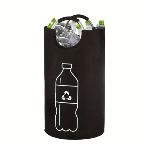 Collapsible Recycling Bin for Bottles - 18.2 Gallon Polyester Collector, Multifunctional Cylindrical Trash Can for Home Use, No Electricity Required (1/4)