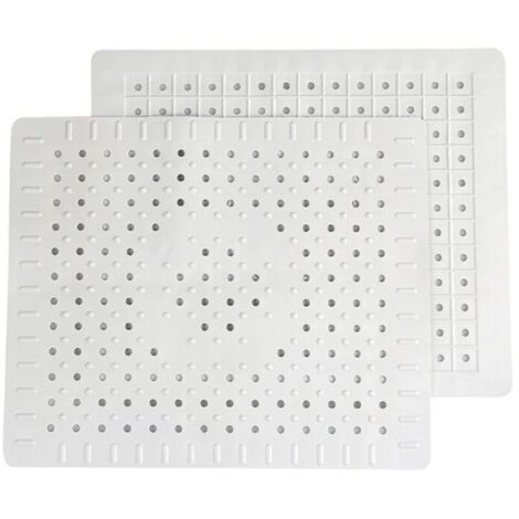 Set of 2 durable, non-slip rubber kitchen sink protector mats, easy to clean and cut to size (1/4)