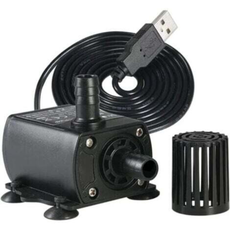 Aquarium Pump, Aquarium Water Pump, Silent Submersible Pump, Mini Water Pump for Filters, Mini Pond Fountain Pump, Aquarium Filtration Accessories, Automatic USB Silent DC 5V 250L/H 2.4W