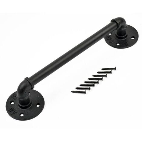 Stair handrail, wrought iron pipe design, home safety fencing for the elderly and children, indoor and outdoor railing, 30cm (1/4)