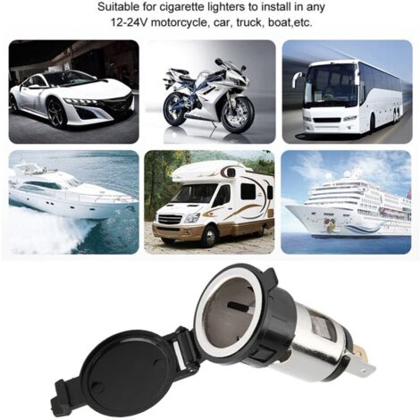 Cigarette Lighter Power Outlet Plug, 12-24V Cigarette Lighter Adapter