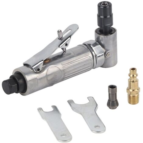 90° Industrial Air Angle Grinder, Yctze Sanders Tool Kit Rubber Grinder 90 Degree Air Angle Grinder Mini Pneumatic Straight Tool