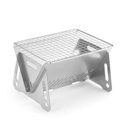 Foldable BBQ Oven with Charcoal Grill, Stainless Steel Oven for Outdoor Camping, 210x160x125mm (1/4)